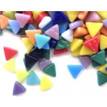 Glass Triangles 10mm: Carnival