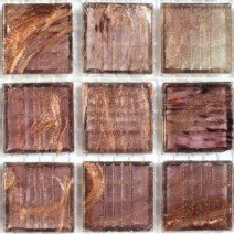 Glass tile, 20mm: Plum Gold
