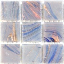 Glass tile, 20mm: Ultraviolet Swirl