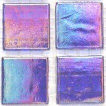 Glass tile, 20mm Nebula: Sapphire Pearl