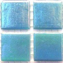 Glass tile, 20mm Nebula: Turquoise Pearl