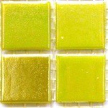 Glass tile, 20mm Nebula: Yellow Citrine