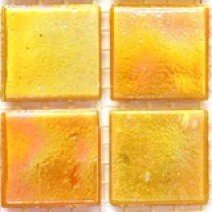 Glass tile, 20mm Nebula: Orange Fire