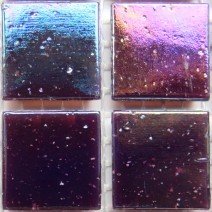 Glass tile, 20mm Nebula: Aubergine