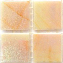 Glass tile, 20mm Nebula: Coral Pearl