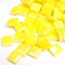 Glass tile, 12mm: Acid Yellow Iridised