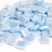 Glass tile, 12mm: Aqua Iridised