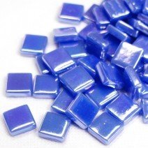 Glass tile, 12mm: True Blue Iridised