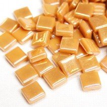 Glass tile, 12mm: Toffee Iridised