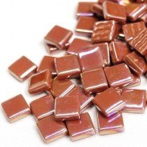 Glass tile, 12mm: Chestnut Iridised