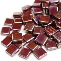 Glass tile, 12mm: Bordeaux Iridised