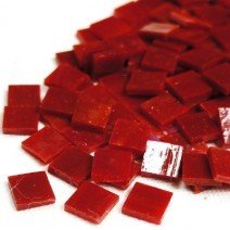 Stained Glass Squares: Deep Red