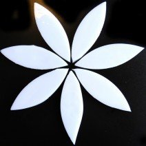 Stained Glass Petals: Pure White Large