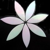 Stained Glass Petals: Shining White Large (Iridised)