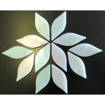 Stained Glass Petals: Shining White Small (iridised)