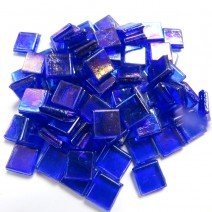 Glass tile, 10mm Shimmers: Mini Lazulite