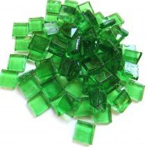 Glass tile, 10mm Shimmers: Mini Alfalfa