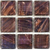 Glass tile, 20mm: Gilded Indigo