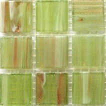 Glass tile, 20mm: Mint Gold