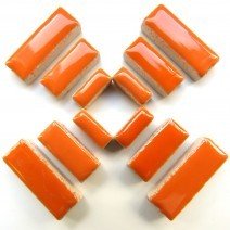 Ceramic Rectangles: Popsicle Orange