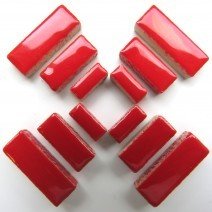 Ceramic Rectangles: Poppy Red