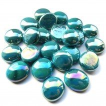 Glass Nuggets: Teal Opalescent