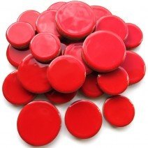 Ceramic Discs: Poppy Red