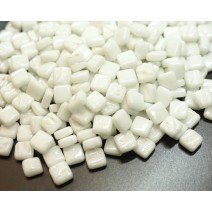 Glass tile, 8mm Standard: White Opal