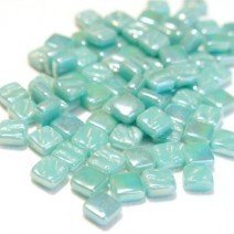 Glass tile, 8mm: Pearlised Pale Teal