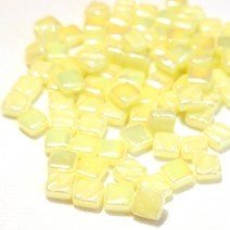 Glass tile, 8mm: Pearlised Yellow Pollen, 50g