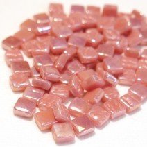 Glass tile, 8mm: Pearlised Deep Rose, 50g