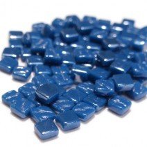 Glass tile, 8mm: Pearlised Deep Lake Blue, 50g