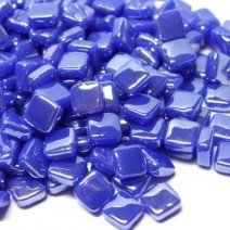 Glass tile, 8mm: Pearlised Brilliant Blue