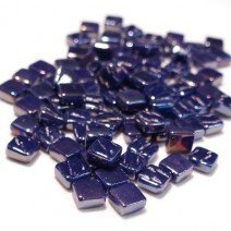 Glass tile, 8mm: Pearlised Royal Blue
