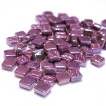 Glass tile, 8mm: Pearlised Deep Purple