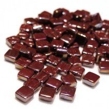 Glass tile, 8mm: Pearlised Bordeaux