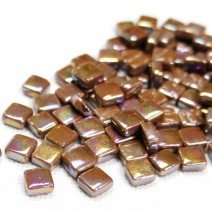 Glass tile, 8mm: Pearlised Coffee