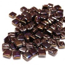 Glass tile, 8mm: Pearlised Merbau