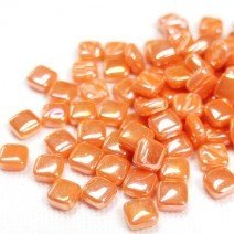 Glass tile, 8mm: Pearlised Mandarin