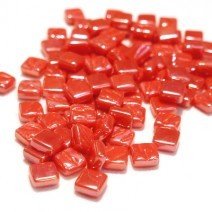 Glass tile, 8mm: Pearlised Watermelon