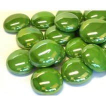 Glass Nuggets: Green Opalescent