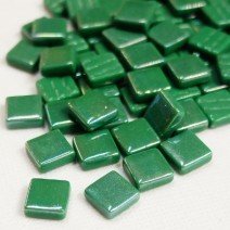 Glass tile, 12mm: Spruce Green Iridised Glass tile, 12mm: Spruce Green Iridised