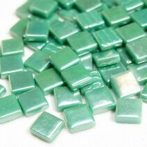 Glass tile, 12mm: Teal Iridised