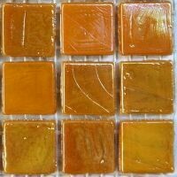 Glass tile, 15mm: Saffron Glass tile, 15mm: Saffron
