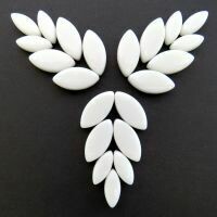 Glass Petals, White Glass Petals, White