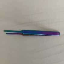 Stainless steel tweezers, flat tip Stainless steel tweezers, flat tip