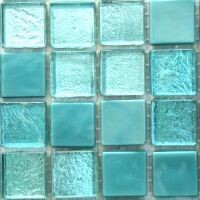Glass tile, 15mm: Meridian Turquoise Glass tile, 15mm: Meridian Turquoise