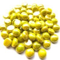 Mini glass nuggets: Yellow Opal