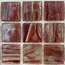 Glass tile, 20mm: Desert Red Glass tile, 20mm: Desert Red