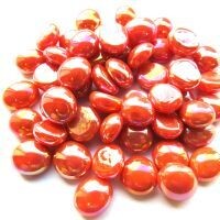 Mini glass nuggets: Orange Opal